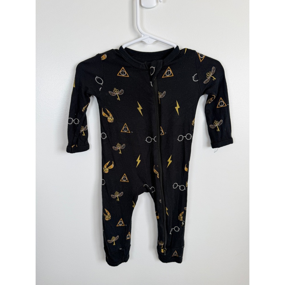Kyte Baby Harry Potter Midnight Icon Zippered Romper 3-6 Months